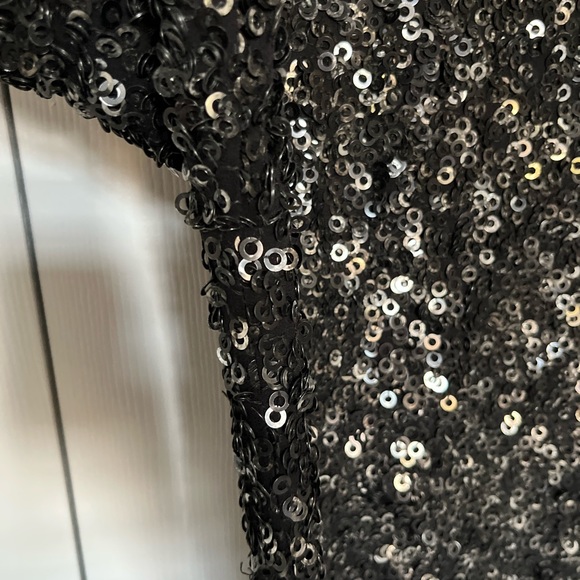 3.1 Phillip Lim Sequin 100% Silk Long Sleeved Gunmetal Cocktail Dress Sz 4 - Picture 7 of 14